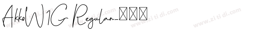 AkkoW1G Regular字体转换